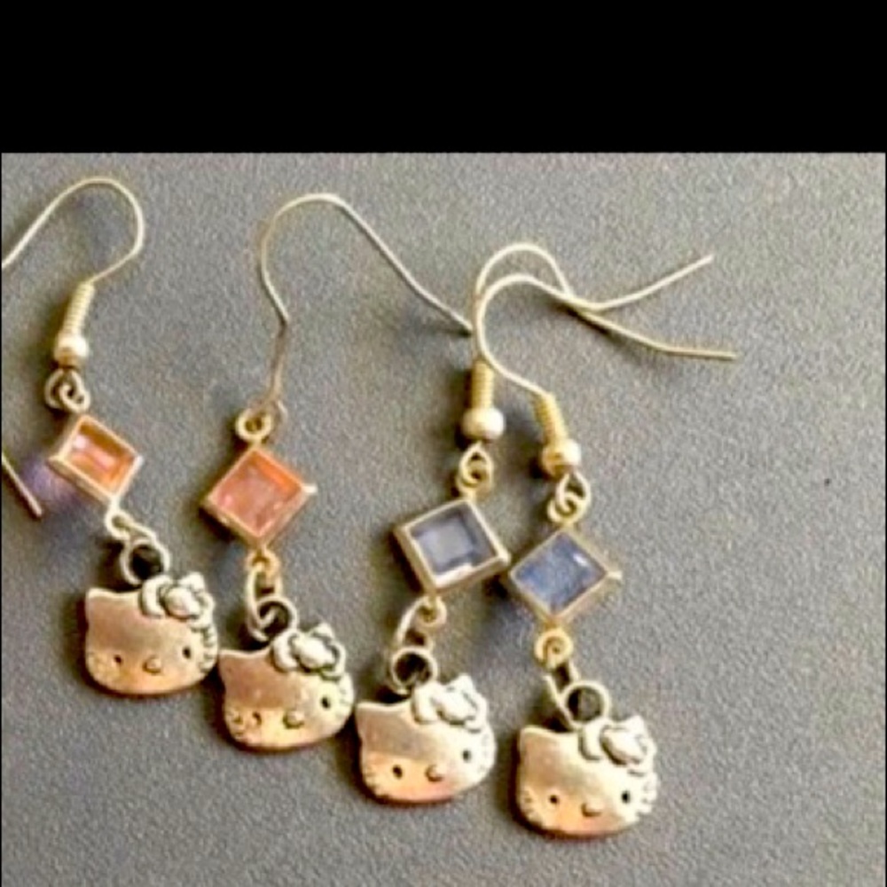 kitty charm earrings
